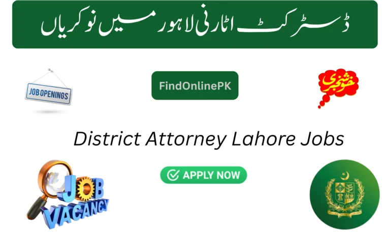 District Attorney Lahore Jobs 2026 district attorney lahore jobs